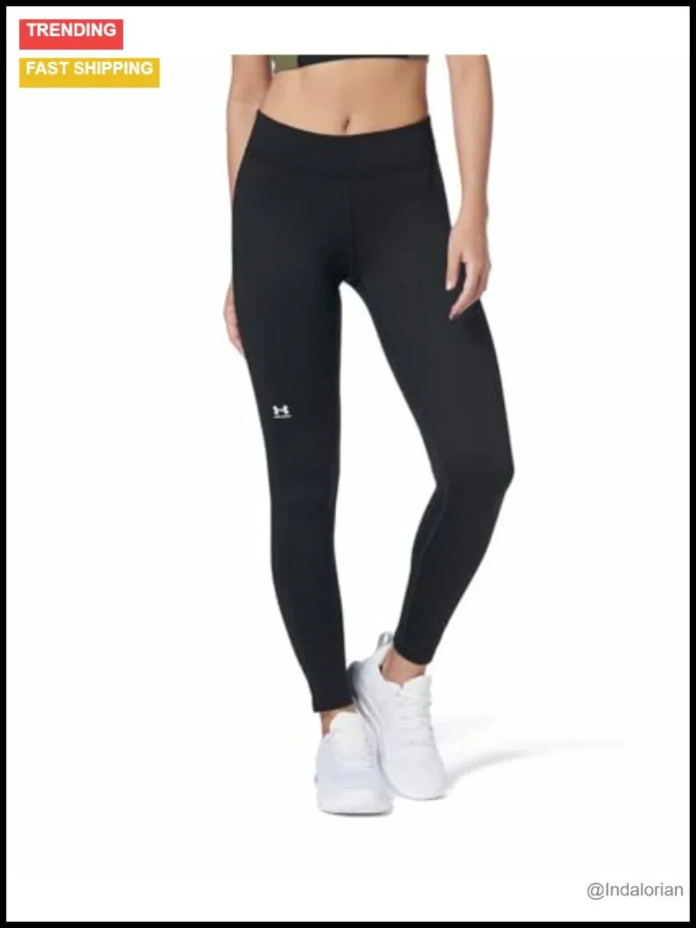 ColdGear Authentics Leggings High Stretch Polyester Blend Mid Rise Cropped